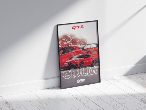 Alfa Romeo Giulia GTA Plakat w Ramce Alfa Romeo Giulia GTA Plakat w Ramce
