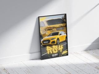 Audi Rs4 Plakat w Ramce
