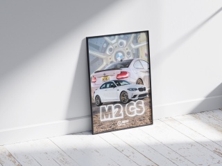 BMW M2 CS 2020 Plakat w Ramce