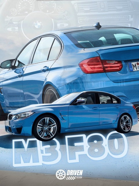 BMW M3 F80 Plakat w Ramce