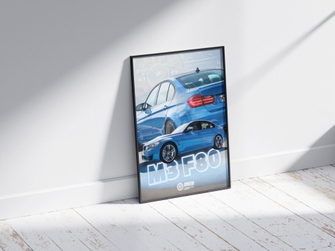 BMW M3 F80 Plakat w Ramce
