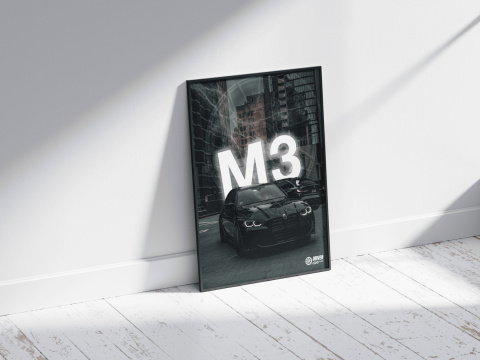 BMW M3 G80 Plakat w Ramce