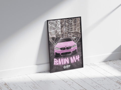 BMW M4 Plakat w Ramce