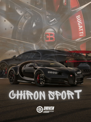 Bugatti Chiron Sport Plakat w Ramce