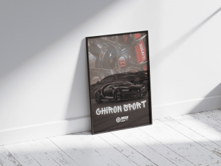 Bugatti Chiron Sport Plakat w Ramce