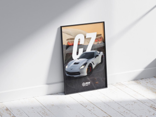 Chevrolet Corvette C7 Plakat w Ramce