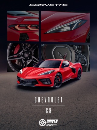 Chevrolet Corvette C8 Plakat w Ramce