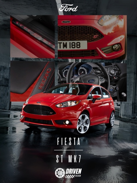 Ford Fiesta ST Mk7 Plakat w Ramce