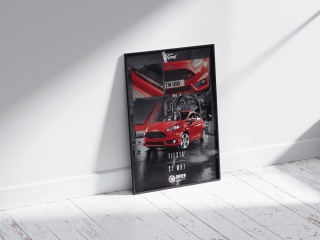 Ford Fiesta ST Mk7 Plakat w Ramce