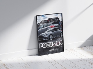 Ford Focus RS Plakat w Ramce (szary)