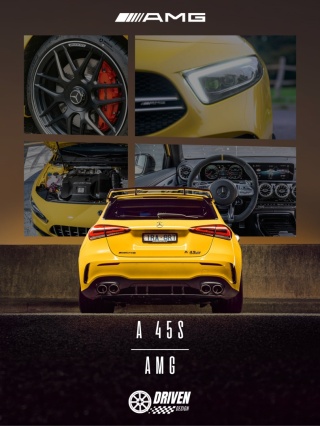 Mercedes A45s AMG Plakat w Ramce