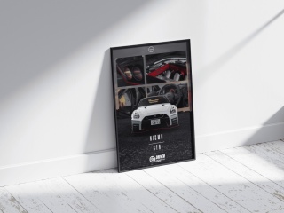 Nissan GTR R35 Nismo Plakat w Ramce