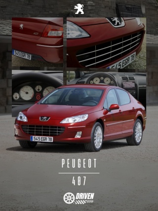 Peugeot 407 Sedan Plakat w Ramce