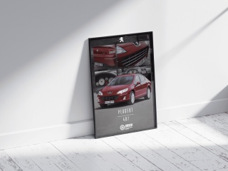 Peugeot 407 Sedan Plakat w Ramce