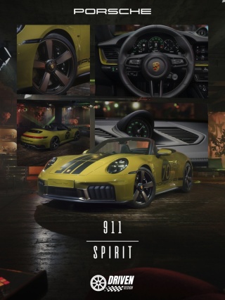 Porsche 911 Spirit Plakat w Ramce