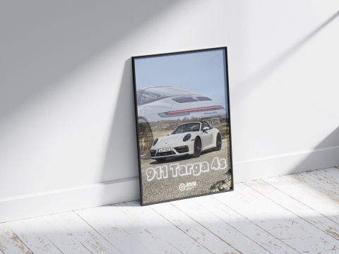 Porsche 911 Targa 4s Plakat w Ramce
