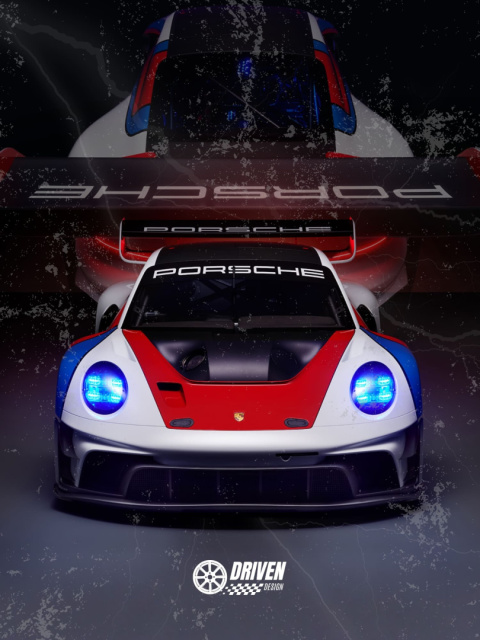 Porsche GT3R Plakat w Ramce