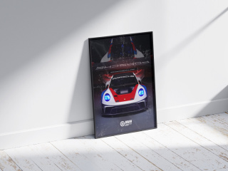 Porsche GT3R Plakat w Ramce
