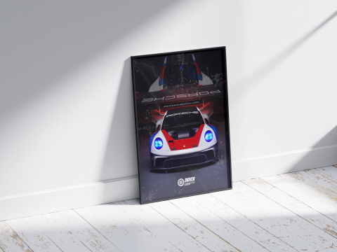 Porsche GT3R Plakat w Ramce