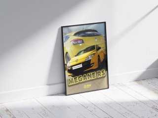 Renault Megane III RS Plakat w Ramce