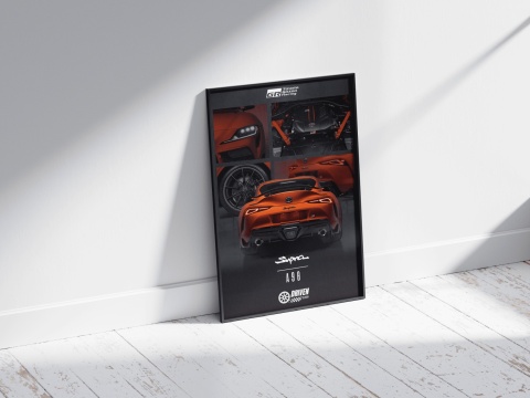 Toyota Supra Mk5 Plakat w Ramce