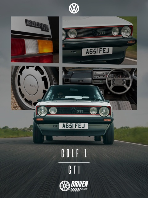 VW Golf I GTI Plakat w Ramce