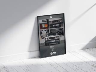 VW Golf I GTI Plakat w Ramce